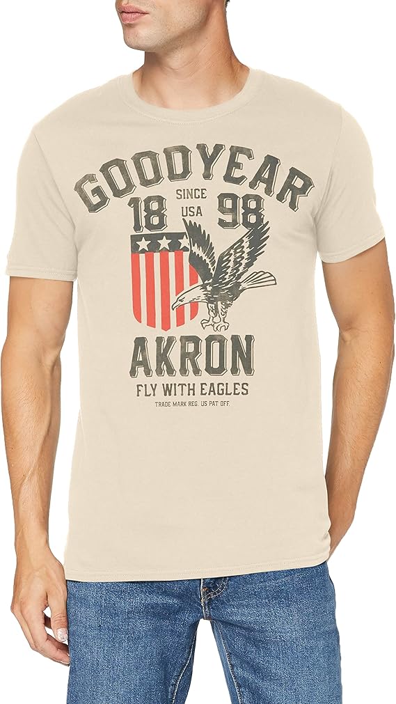 goodyear 男式飞鹰图案 t 恤